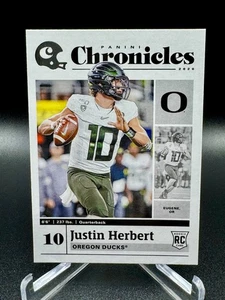 2020 Panini Chronicles Draft Picks Justin Herbert #5 Rookie Card - Picture 1 of 2