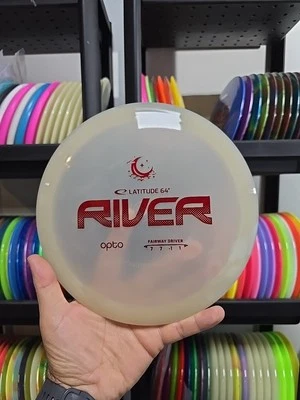 Latitude 64 Opto Moonshine River Clear 174g Glow Driver Disc Golf Trilogy Discs - Image 1 of 2