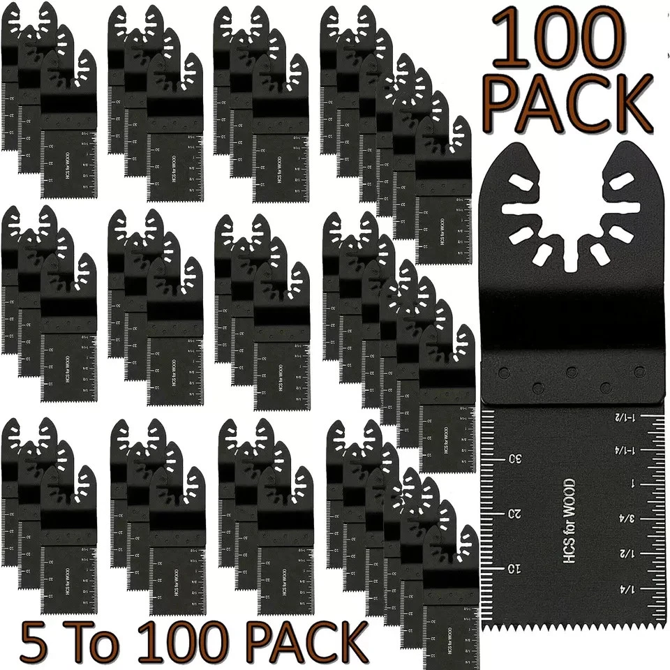 100x Oscillating Multi Tool Saw Blades Set Carbide Metal Blade For Dewalt Makika - Image 1 of 4