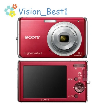 Sony Cyber-shot DSC-W190 Digital Camera 12.1MP 3x Optical Zoom Auto Focus Red - Image 1 of 4