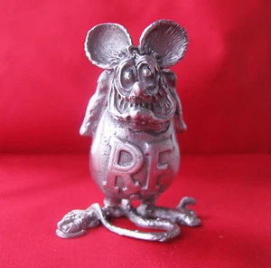 BIG DADDY ROTH  RAT FINK HIGHLY DETAILED SOLID METAL FIGURINE SCULPTURE - Picture 1 of 2