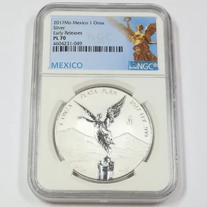 2017 Mo PCGS PL70 REVERSE PROOF - MEXICO - 1 oz Silver Libertad Un Onza #44511A - Picture 1 of 2