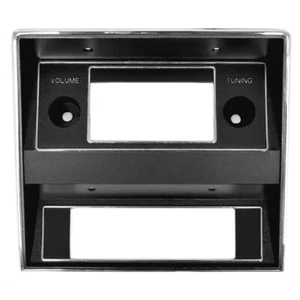 71-73 Ford Mustang Center Dash Panel Radio Bezel Surround, Textured Black - Picture 1 of 3