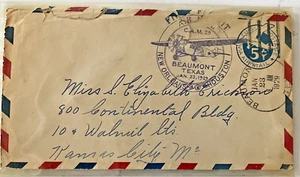 Erstflug Luftpost Beaumont Texas 1929 Briefmarke - Bild 1 von 2