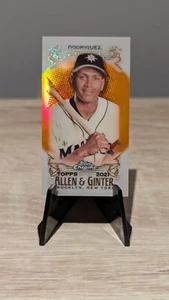 2021 Topps Chrome Allen & Ginter Alex Rodriguez Orange Mini Refractor 9/25 No.18 - Picture 1 of 2