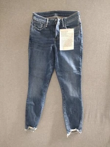 Unbranded Men's Blue Denim Cropped Stretch Jeans Size 26x36 - Picture 1 of 9