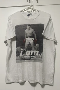 Divided H&M Muhammad Ali i am the greatest White T-shirt Crew Neck Mens Size L - Picture 1 of 8