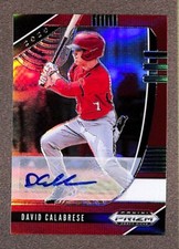 2020 Panini Prizm Draft Picks #PDP82 David Calabrese RC Auto Red Prizm SP #/50