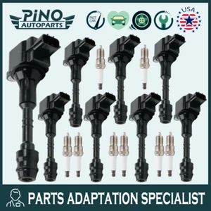 8 bobinas de encendido + bujía UF510 para Nissan Armada Titan Infiniti de 5,6 L 2004-07 - Imagen 1 de 9