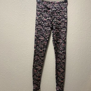 VS Leggings Extra Small schwarz Splat Print seidig Victorias Secret 27" in XS 003 - Bild 1 von 13