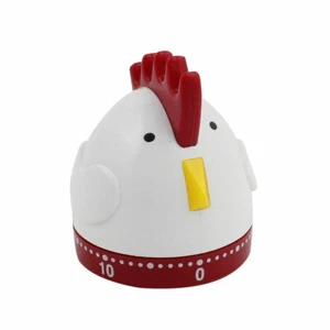 2.4x2.4x2.8-Inch 60-Minutes Mechanical Kitchen Cartoon Chicken Timer - Picture 1 of 2