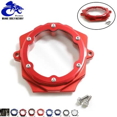 CNC Red Transparent Clear Cam Cover for Yamaha Raptor 700 700R YFM700R 2006-2025 - Image 1 of 4