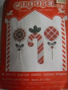 Lutscher und Zuckerstangen Kunststoff Leinwand Nadelspitze Kit von Canvas Carousel 608 - Bild 1 von 3