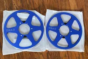 10.5 inch Metal Reels Teac Pair Blue - Picture 1 of 1