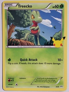 EXCLUSIVE Treecko 3/25 NM / M MCDONALDS 2021 Pokemon 25th Anniversary Promo Card - Picture 1 of 3