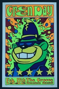Green Day POSTER Honolulu Hawaii 1996 Silkscreen Signed Frank Kozik Mint! - Picture 1 of 3