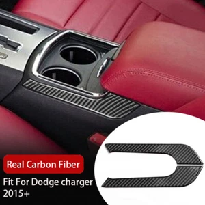 Cubierta lateral portavasos consola central de fibra de carbono 2 piezas para Dodge Charger 15~2022 - Imagen 1 de 11