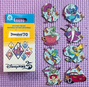 Disney 2025 DLR 70th Anniversary Mystery Complete Pin Set - Picture 1 of 1