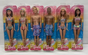 Barbie Boys & Girls Doll In Bikini Swimsuits Trunks Beachwear Mattel 2012 Lot - Picture 1 of 8