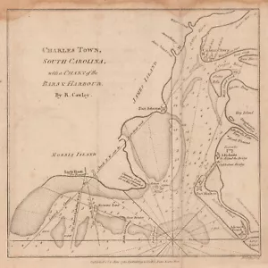 1780 Seekarte des Hafens von Charleston South Carolina - Bild 1 von 4