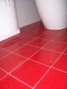 Red Sparkly Quartz Tiles 600mm x 600mm x 10mm - Picture 1 of 2