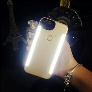 Funda protectora blanca para teléfono selfie LED con luz blanca para modelos de iPhone Xr Xs Max Xs 8 7 6s - Imagen 1 de 17