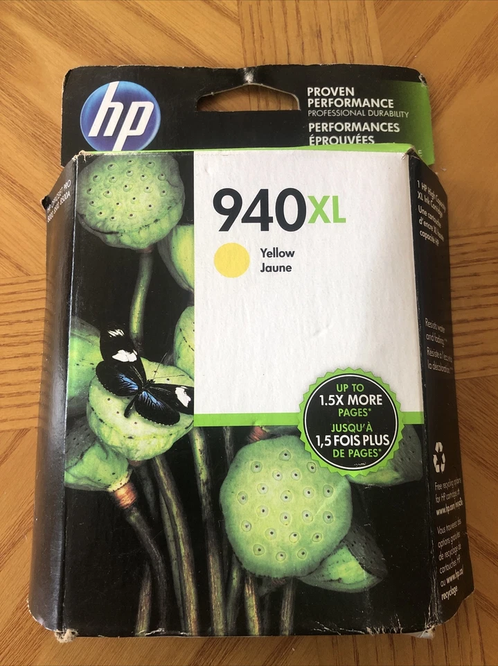 GENUINE HP 940XL Yellow Ink Cartridge (C4909AN) Brand NEW SEALED Box - Image 1 of 1