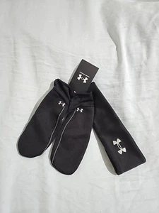 NWT Under Armour Women's Black Reflective Sport Fleece Headband Mitten Combo Set - Picture 1 of 4