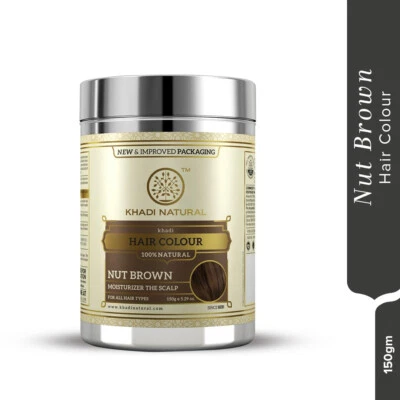 KHADI NATURAL Hair Colour, Nut Brown, 150g Foto 1 de 4
