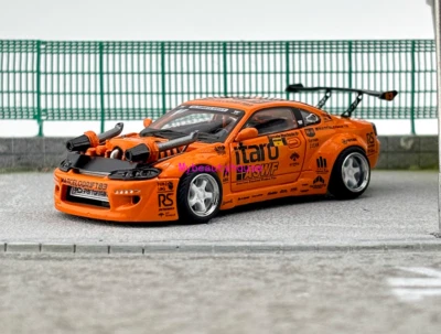 Coche de metal fundido a presión modelo deportivo de carreras YS 1:64 JDM naranja Silvia S15 4.0 V8 Foto 1 de 4