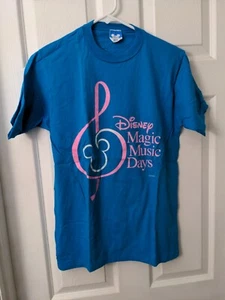 T-shirt grafica VINTAGE Walt Disney Blue Magic Music Days adulto taglia media - Foto 1 di 4