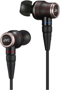 JVC HA-FW02 WOOD 02 inner Hi-Res Audio black In-Ear Headphones MMCX New - Picture 1 of 10