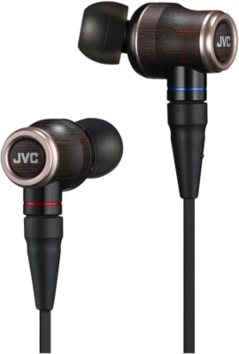 JVC HA-FW02 WOOD 02 inner Hi-Res Audio black In-Ear Headphones MMCX New - Image 1 of 4