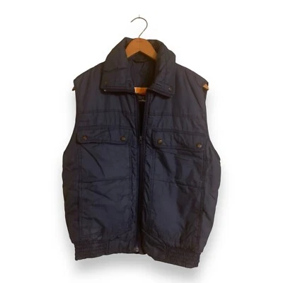 Vintage Ozark Trail Puffer Vest Mens Small Navy 80s 90s Trucker Outdoor Nylon - Image 1 of 4