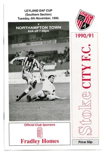Stoke City v Northampton Town 1990/91 Leyland DAF Cup (Southern Section) - Picture 1 of 1