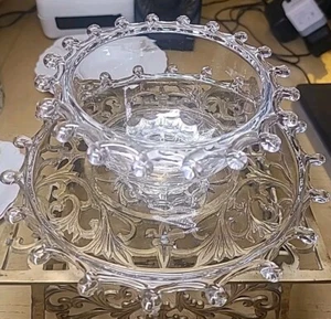 Vintage Heisey Lariat Nr. 1540 Mayonnaise Schale und Platzteller - Bild 1 von 13