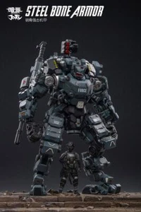 Figura de acción JOYTOY JT0128 Steel Bone Armour Mecha gris 9" robot y piloto 1/25 - Imagen 1 de 6