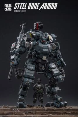JOYTOY JT0128 Steel Bone Armour Mecha Grey 9" Robot & Pilot 1/25 Action Figure - Image 1 of 4