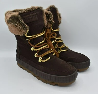 Botas de invierno Sperry para mujer talla 7,5 Torrent impermeables con cordones marrones STS86833 Foto 1 de 4