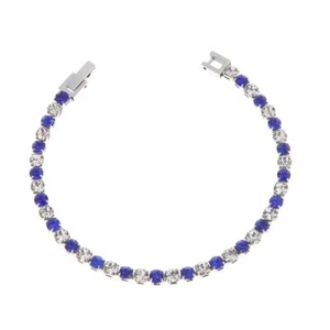 Bracciale Tennis con Zirconi Strass 4mm Braccialetto 19cm Idea Regalo - Foto 1 di 4