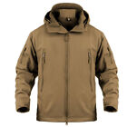 Men Outdoor Tactical Jacket WaterRepellent W/R Zipper Thick Hooded Military Coat