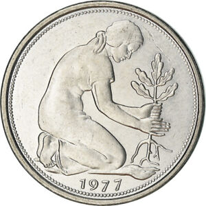 [#838517] Coin, GERMANY - FEDERAL REPUBLIC, 50 Pfennig, 1977, Hambourg, AU(55-58