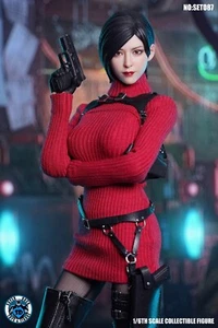 SUPER DUCK SET087 Sexy Donna Spia Ada Wong Abbigliamento e Testa 1/6 Fit Phicen Body - Foto 1 di 8