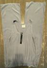 gypsy 05 100% silk jumpsuit zip Pockets Wide Leg Gray Elastic Waist Sz Large Zip