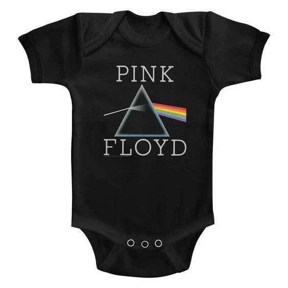 FEA Offizieller Pink Floyd Dark Side of the Moon Logo schwarz Babygrow Body Strampler