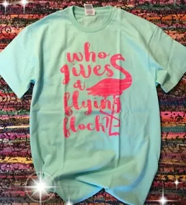 CUSTOM WOMEN'S DELTA PRO WEIGHT COTTON T-SHIRT (AQUA/TEAL, MED., NEW) CUTE! - Picture 1 of 2