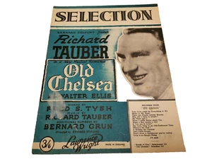 Partitura de colección antigua Chelsea, de Richard Tauber - 1943 - Imagen 1 de 2