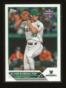 2023 Topps Pro Debut Blake Burkhalter Base Card Augusta GreenJackets (#PD-187) - Picture 1 of 2