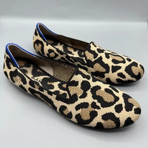 Rothy’s The Loafer Womens 9.5 Desert Cat Knit Slip On Shoes Round Flats - Picture 1 of 13