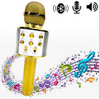 Wireless Bluetooth Karaoke Microphone Mic Speaker Fits All Smartphone Gold #1